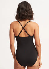 Load image into Gallery viewer, Seafolly Collective Twist Halter One Piece - Black
