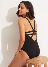 Load image into Gallery viewer, Seafolly Collective Deep V One Piece - Black