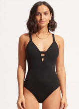 Load image into Gallery viewer, Seafolly Collective Deep V One Piece - Black
