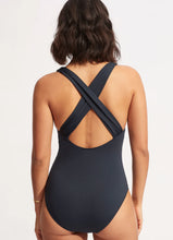 Load image into Gallery viewer, Seafolly Collective Cross Back One Piece Black
