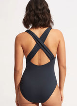 Load image into Gallery viewer, Seafolly Collective Cross Back One Piece Black