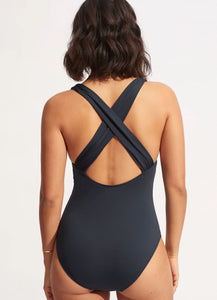 Seafolly Collective Cross Back One Piece Black