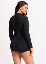 Load image into Gallery viewer, Seafolly Collective Boyleg Zip Front Surfsuit - Black
