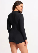 Load image into Gallery viewer, Seafolly Collective Boyleg Zip Front Surfsuit - Black