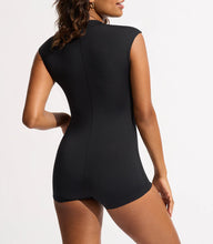 Load image into Gallery viewer, Seafolly Collective Boyleg Zip front Surfsuit - Black
