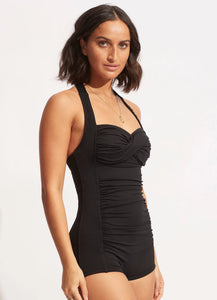 Seafolly Collective Boyleg One Piece - Black