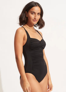 Seafolly Collective Twist Halter One Piece - Black